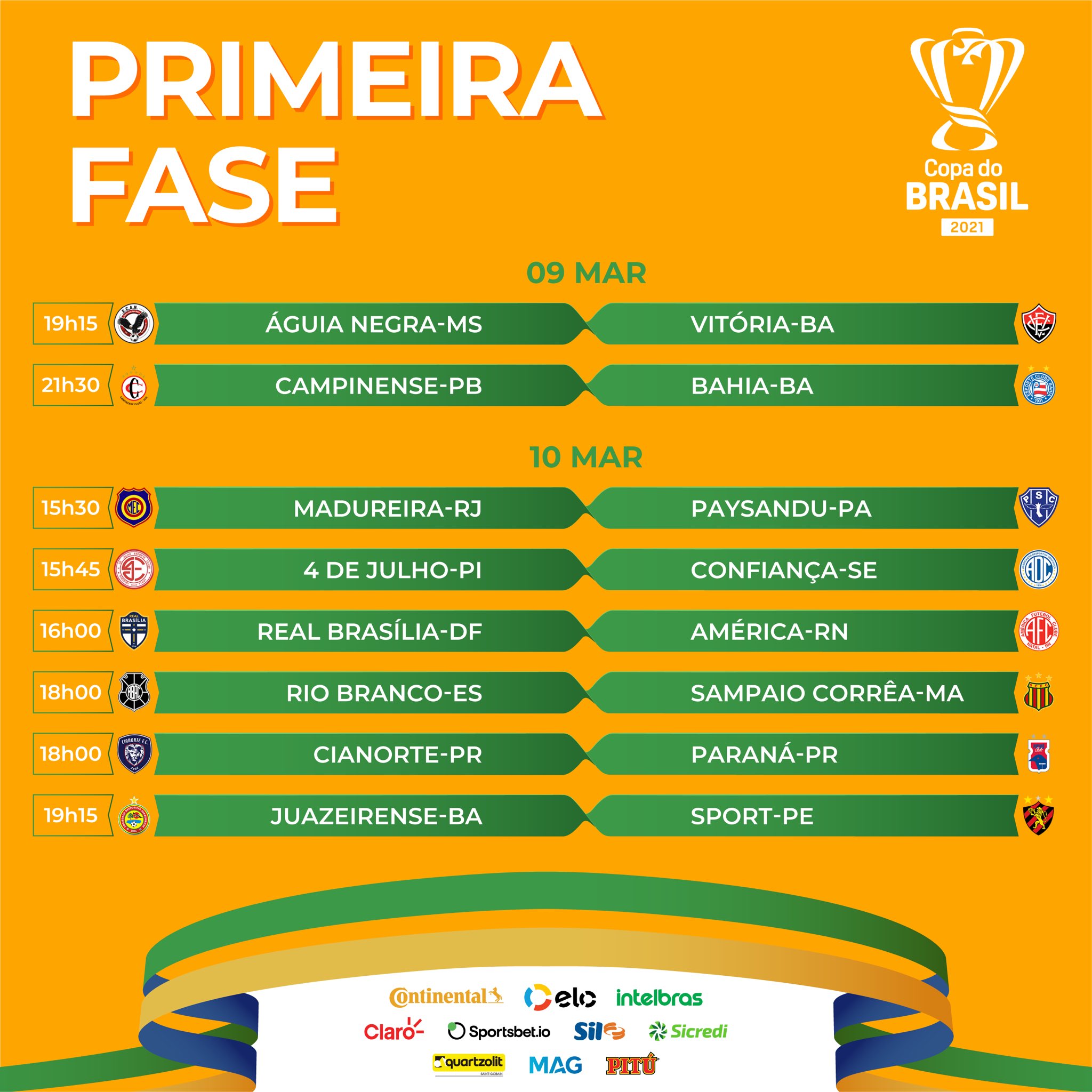 CBF detalha jogos da primeira fase da Copa do Brasil; confira as estreias  dos Pernambucanos - Folha PE