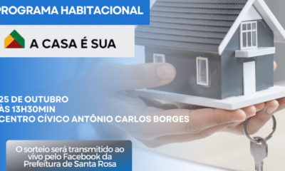 Sorteio público de moradias do Programa "A Casa é Sua" vai acontecer na quarta-feira