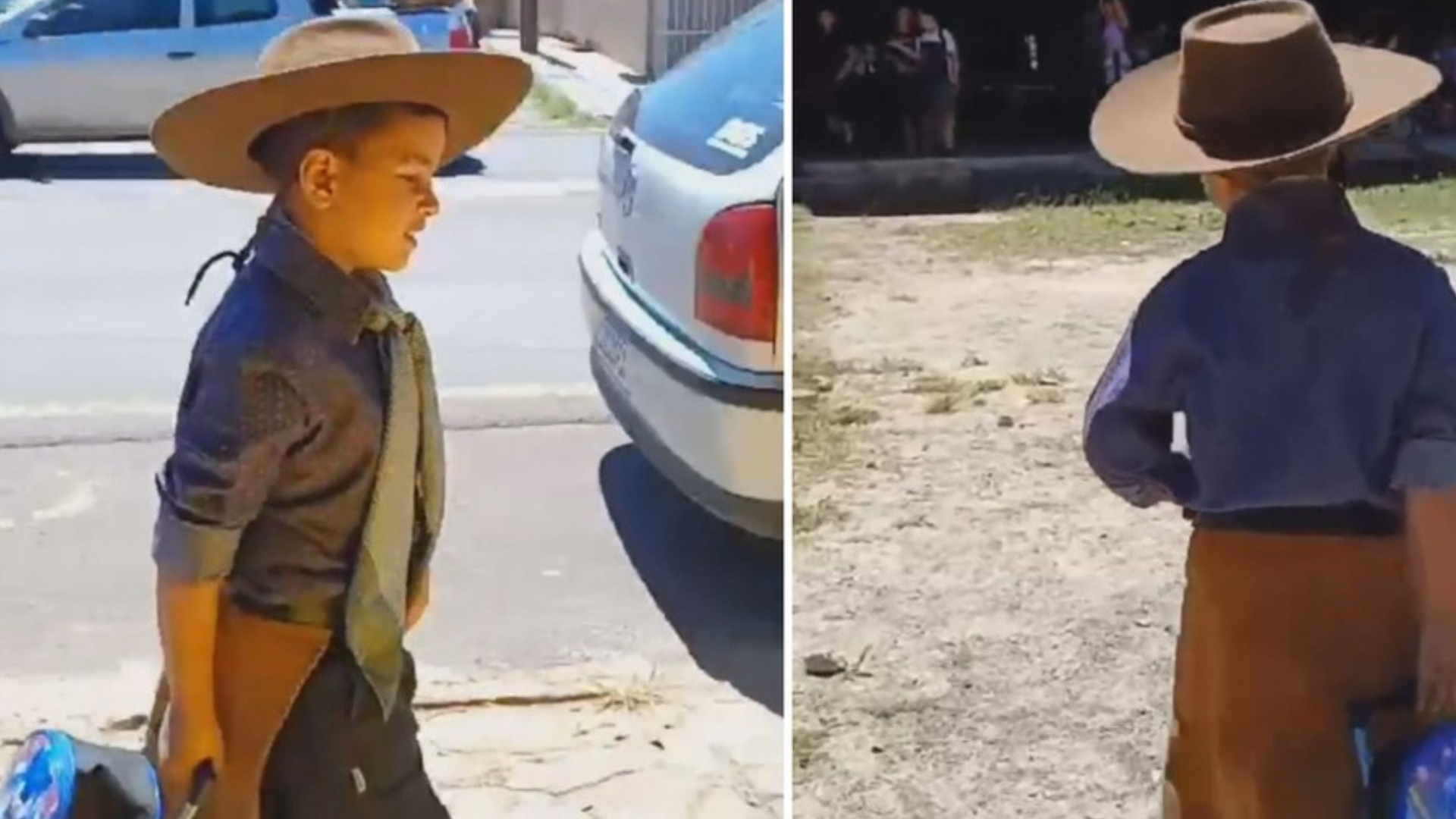 portal plural menino de 6 anos dispensa bermuda e camiseta e vai à escola pilchado em rosário do sul
