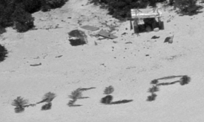 portal plural náufragos são resgatados após escreverem socorro em praia de ilha remota