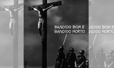 portal plural mst publica imagem de cristo com frase “bandido bom é bandido morto”