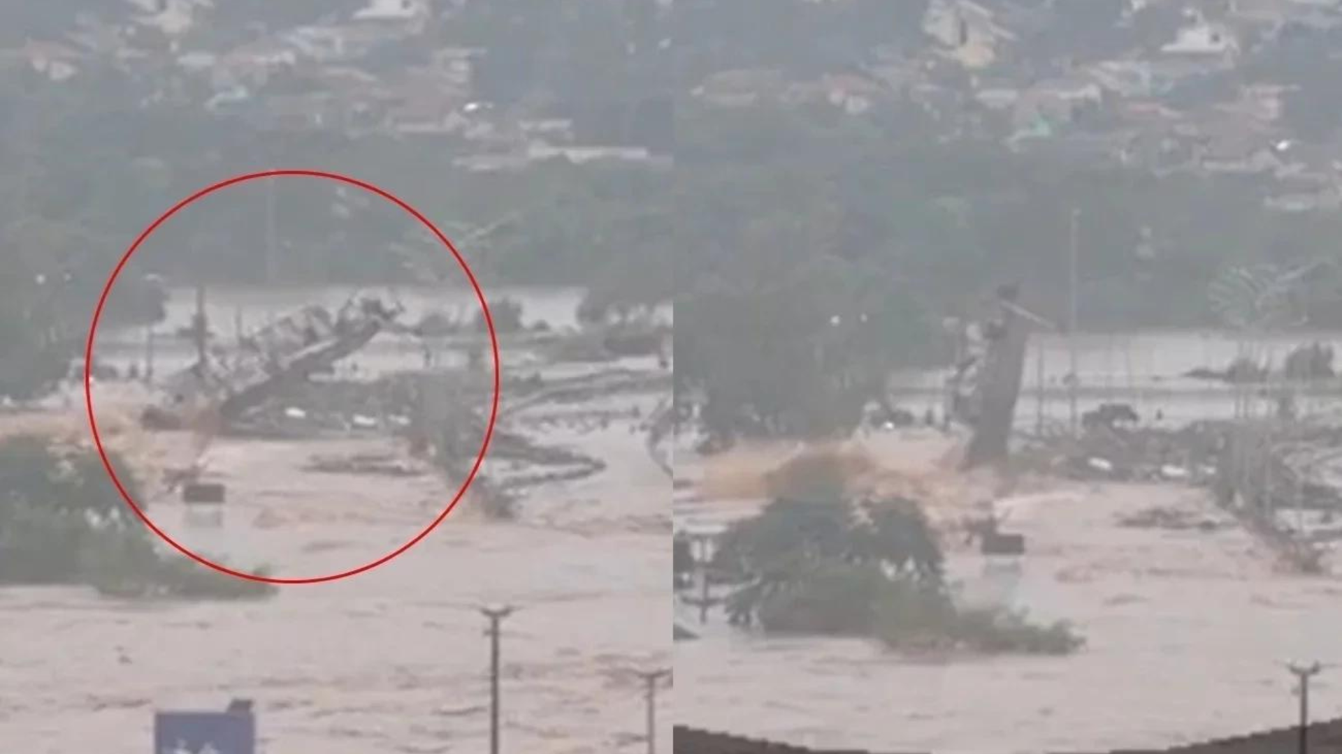 portal plural embarcação bate contra ponte durante enchente do rio taquari no rs
