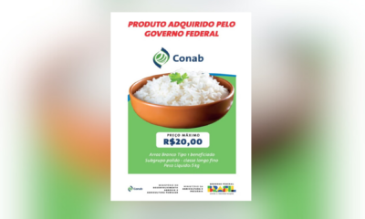 portal plural arroz importado pelo governo federal custará r$ 20 e terá logotipo da conab e união na embalagem