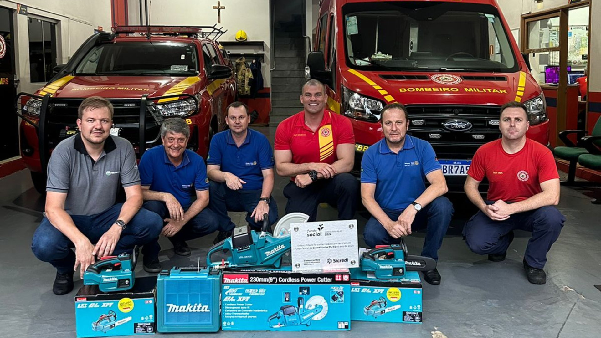 portal plural bombeiros de santa rosa recebem equipamentos doados pelo sicredi e rotary amizade